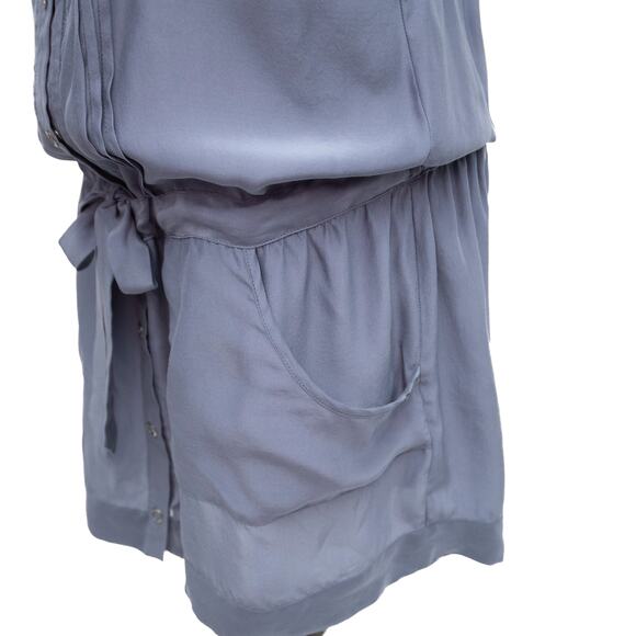 Guess Blue 100% Silk Spaghetti Strap Summer Dress Size 5 - Picture 6 of 12